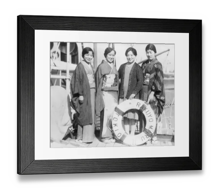 Framed Print : Japanese Picture Brides Leaving for Arranged Marriages
