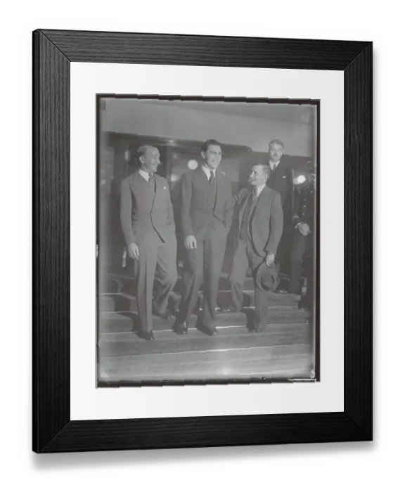 Framed Print : Max Schmeling Speaking with Colleagues Framed Print : Max Schmeling Speaking with Colleagues