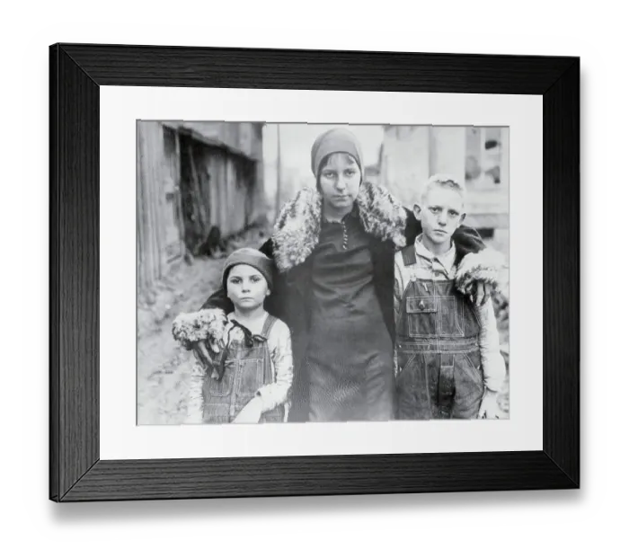 Framed Print : Portrait of Hungry Children Framed Print : Portrait of Hungry Children