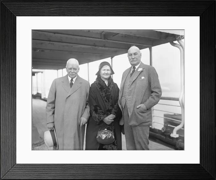 Framed Print : Charles B MacDonald with Mr and Mrs Henry Atkinson Framed Print : Charles B MacDonald with Mr and Mrs Henry Atkinson