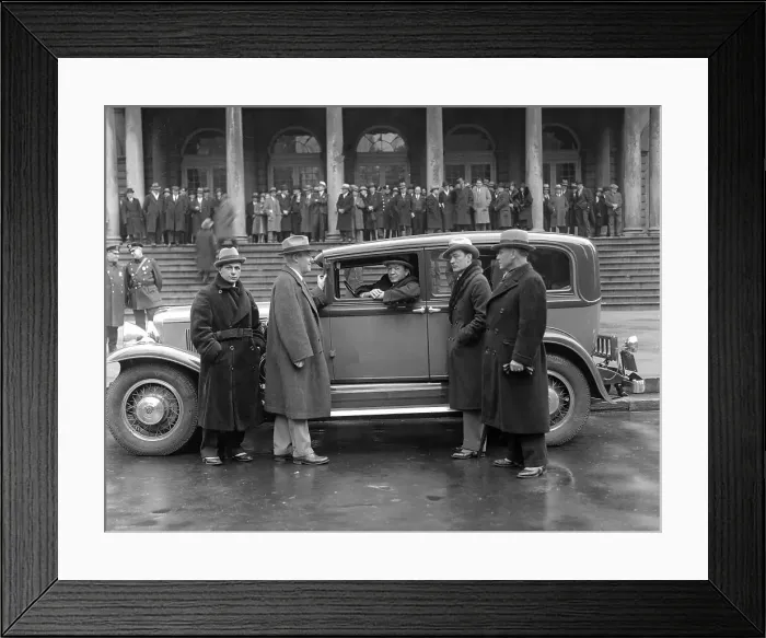 Framed Print : Knute Rockne Presenting Automobile Framed Print : Knute Rockne Presenting Automobile