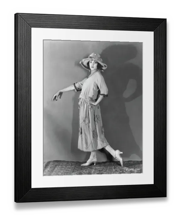 Framed Print : Ruth Chatterton Posing at Painted Panel
