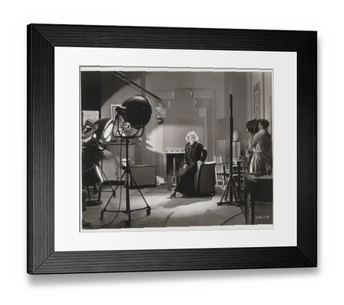 Framed Print : Joan Crawford Rehearsing Her Script Framed Print : Joan Crawford Rehearsing Her Script