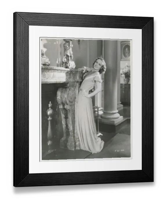 Framed Print : Joan Crawford Leaning on Mantel Framed Print : Joan Crawford Leaning on Mantel