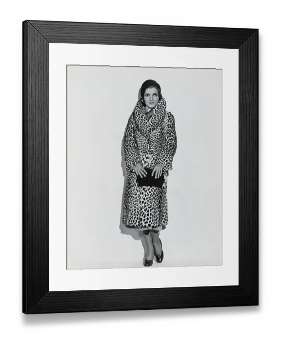 Framed Print : Peggy Shannon in Leopard Skin Coat Framed Print : Peggy Shannon in Leopard Skin Coat