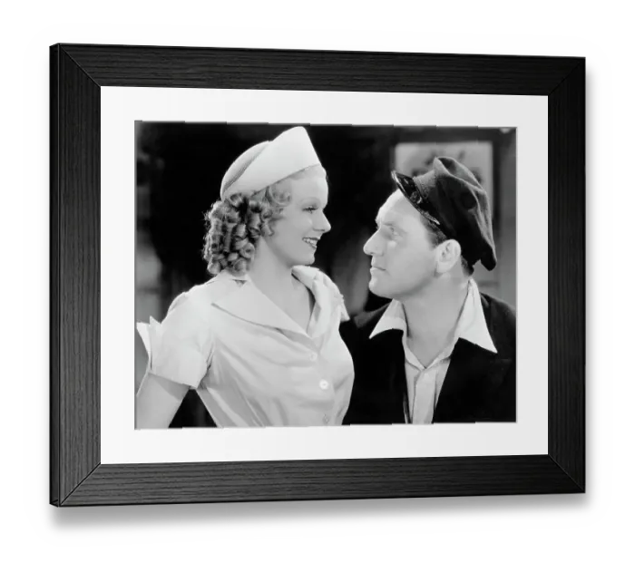 Framed Print : Jean Harlow and Spencer Tracy in Goldie