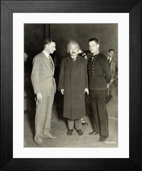 Framed Print : Albert Einstein Visiting M.G.M. Studios Framed Print : Albert Einstein Visiting M.G.M. Studios