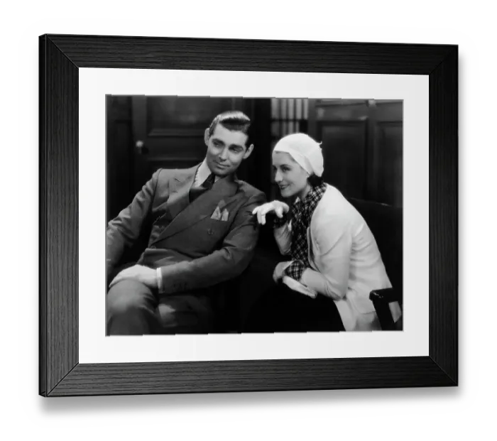 Framed Print : Clark Gable & Norma Shearer In Movie, Sea Framed Print : Clark Gable & Norma Shearer In Movie, Sea