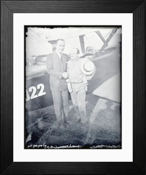 Framed Print : Ernst Udet and Eddie Rickenbacker Shaking Hands Framed Print : Ernst Udet and Eddie Rickenbacker Shaking Hands