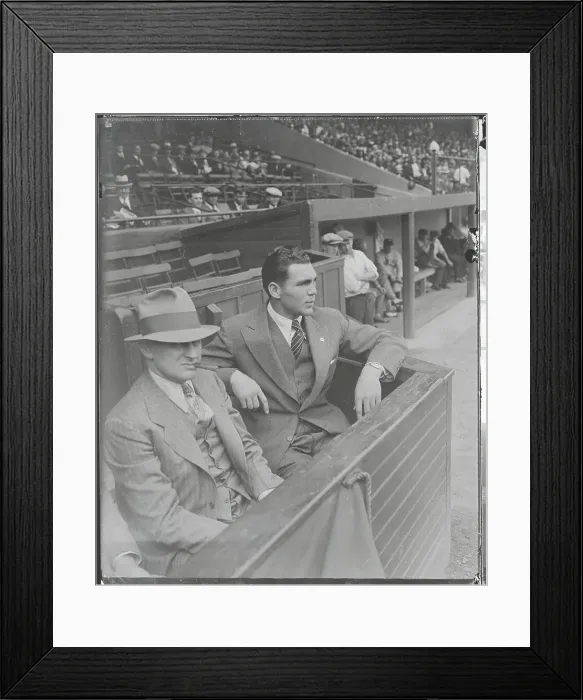 Framed Print : Max Schmeling with Joe Jacobs Framed Print : Max Schmeling with Joe Jacobs