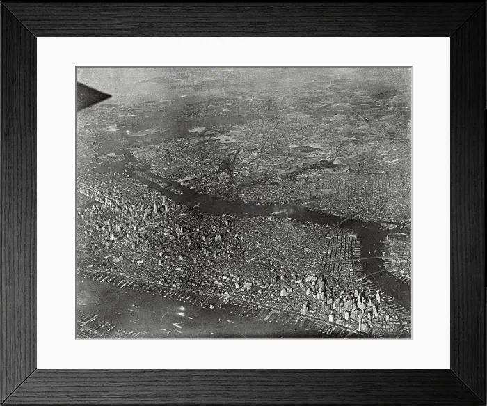 Framed Print : Aerial View of New York City Framed Print : Aerial View of New York City