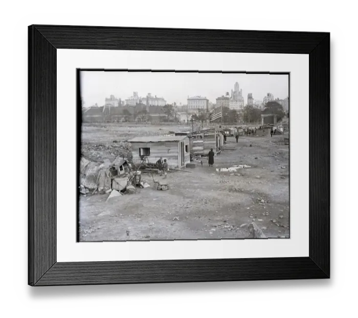 Framed Print : Hooverville in Croton Reservoir Framed Print : Hooverville in Croton Reservoir