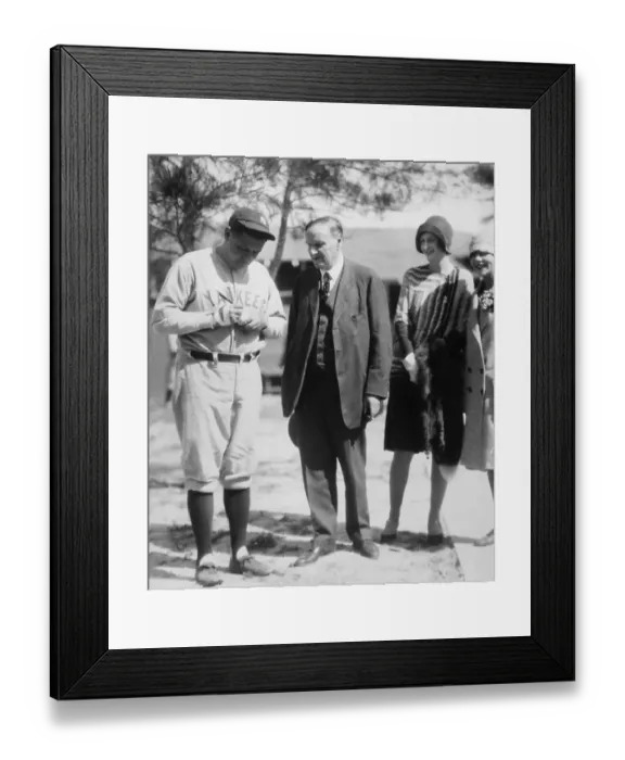 Framed Print : Babe Ruth Signing Clarence Darrow'S Ball Framed Print : Babe Ruth Signing Clarence Darrow'S Ball