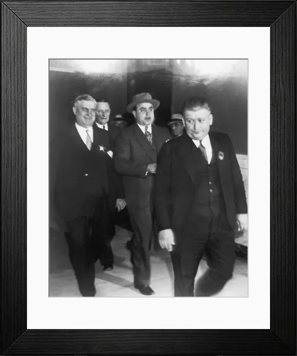 Framed Print : Al Capone Being Led From Court Framed Print : Al Capone Being Led From Court
