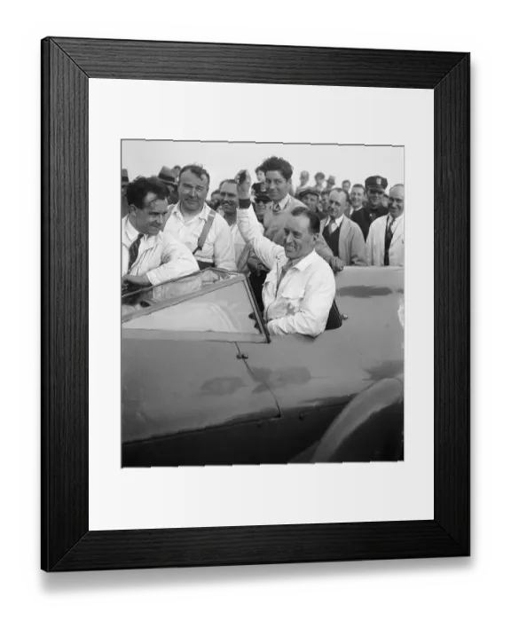 Framed Print : Malcolm Campbell Waves In Car Cockpit Framed Print : Malcolm Campbell Waves In Car Cockpit