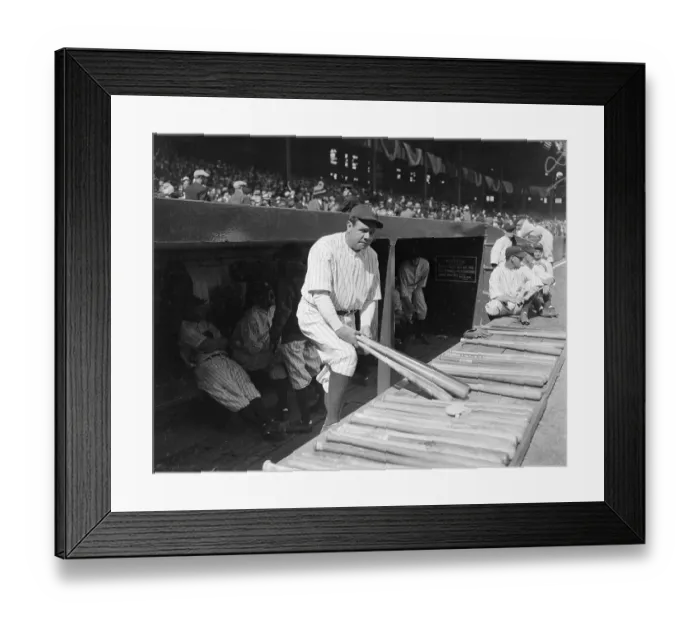 Framed Print : Babe Ruth Lifting Bats Framed Print : Babe Ruth Lifting Bats