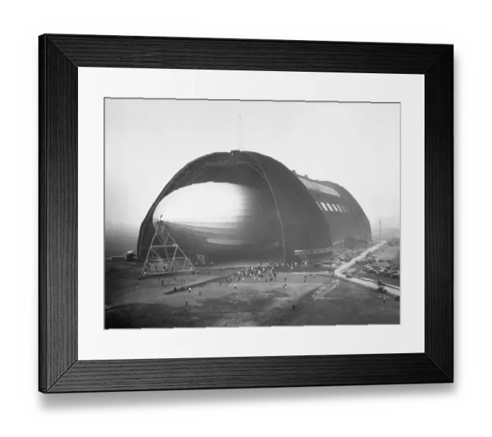Framed Print : Airship Under Construction Framed Print : Airship Under Construction