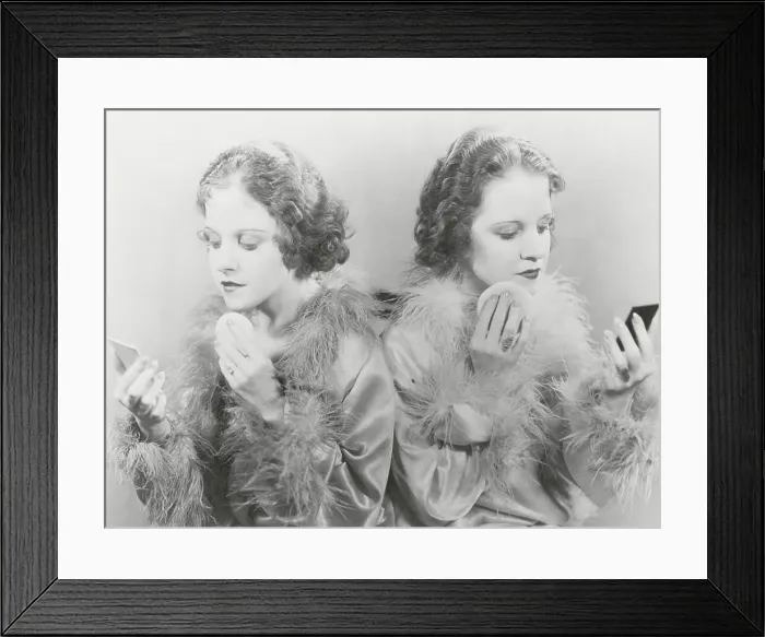 Framed Print : Daisy and Violet Hilton Applying Makeup Framed Print : Daisy and Violet Hilton Applying Makeup
