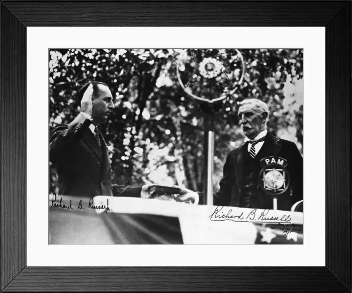 Framed Print : Richard B Russell Swearing in Son as Governor Framed Print : Richard B Russell Swearing in Son as Governor