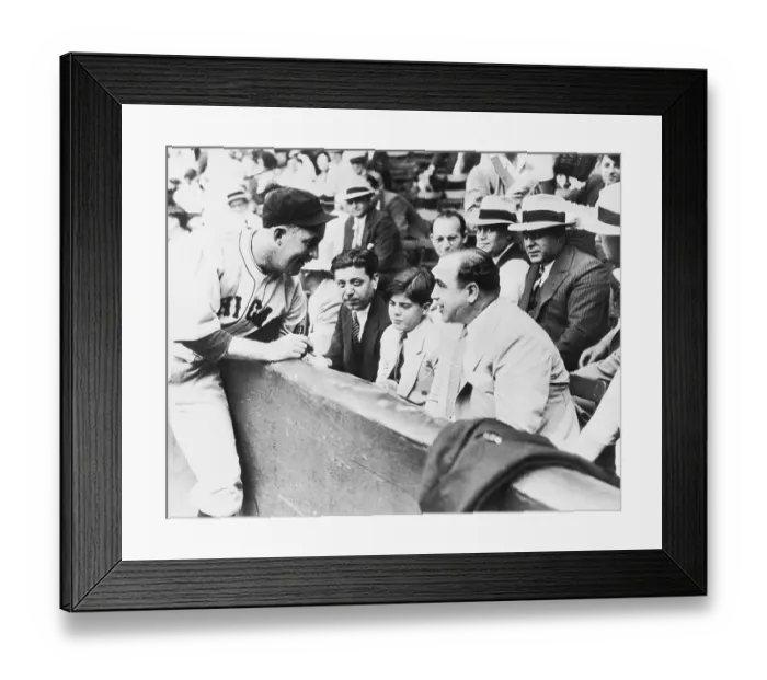 Framed Print : Al Capone at Charity Ballgame Framed Print : Al Capone at Charity Ballgame