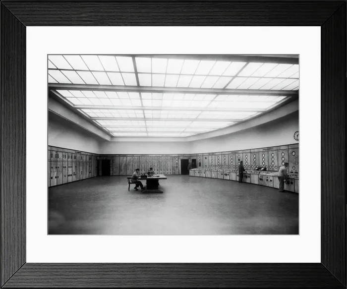 Framed Print : Giant Switchboard of German Power Station Framed Print : Giant Switchboard of German Power Station