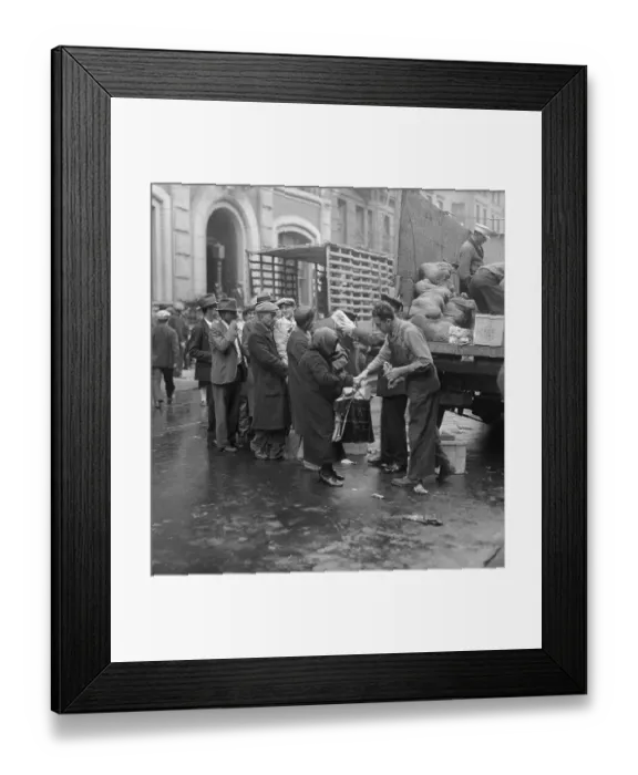 Framed Print : Police Handing Food Out Framed Print : Police Handing Food Out