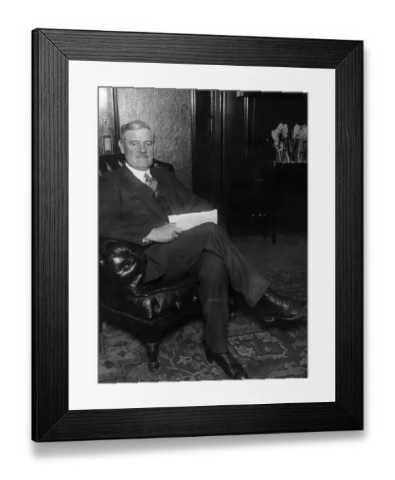 Framed Print : William E. Dever Seated in Chair Framed Print : William E. Dever Seated in Chair