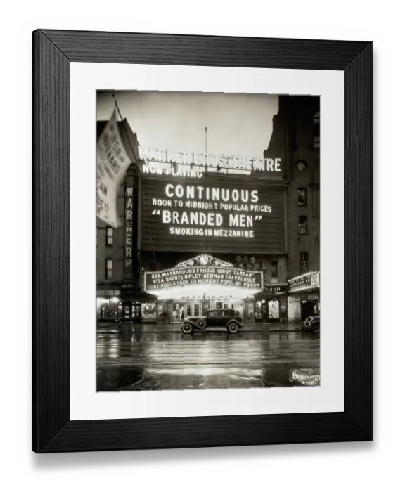 Framed Print : Warner Brothers Theatre Marquee Framed Print : Warner Brothers Theatre Marquee