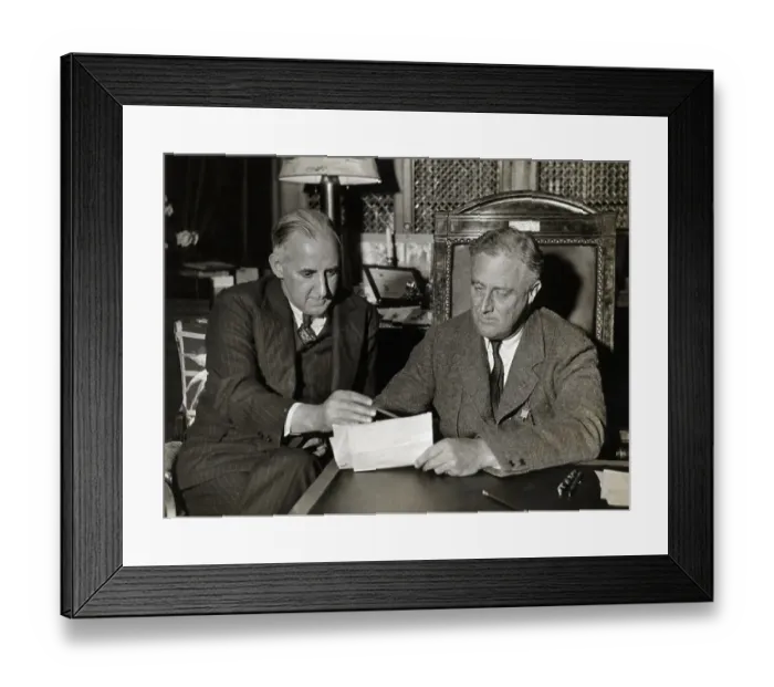 Framed Print : FDR with Raymond Moley Framed Print : FDR with Raymond Moley