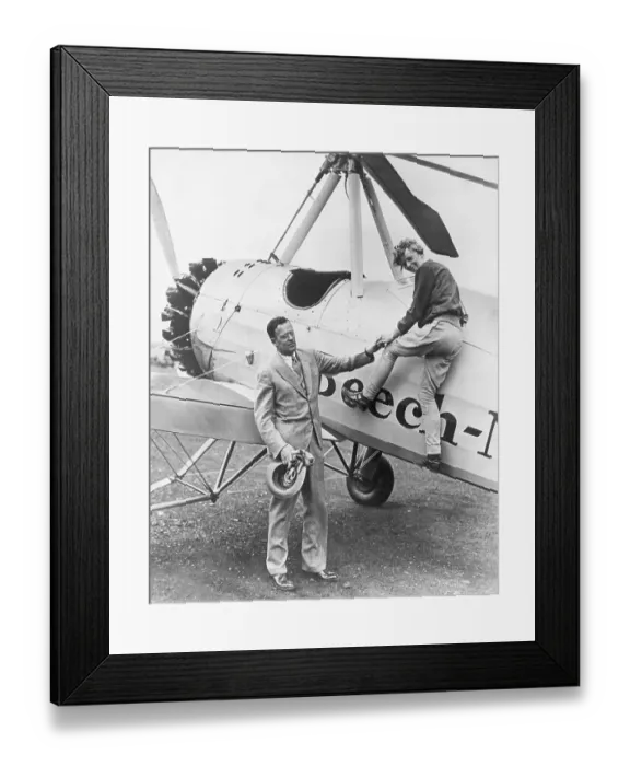 Framed Print : Amelia Earhart And Her Husband Framed Print : Amelia Earhart And Her Husband