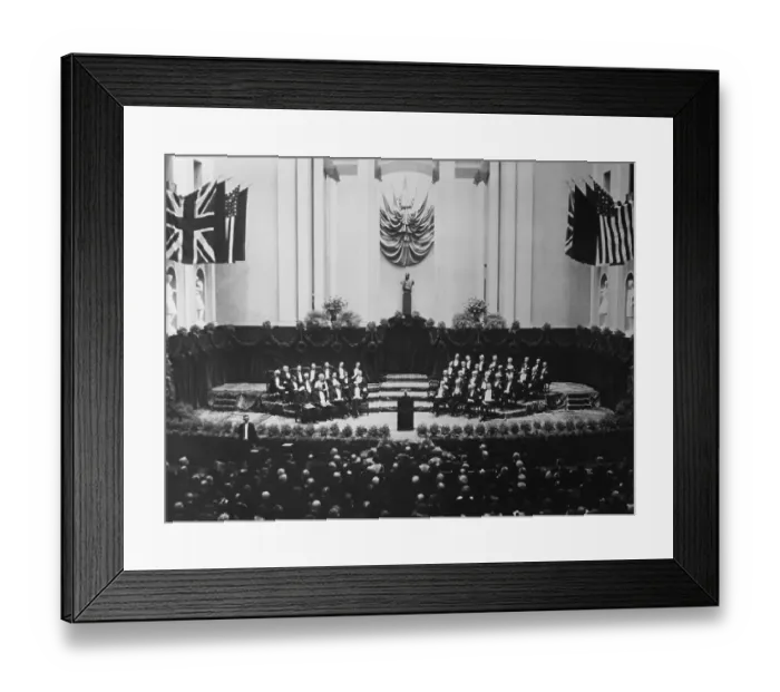 Framed Print : General View on Nobel Prize Winners on a Stage Framed Print : General View on Nobel Prize Winners on a Stage