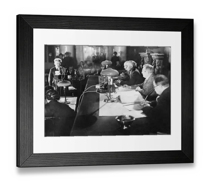 Framed Print : Judges and Ramzin During Industrial Party Trial Framed Print : Judges and Ramzin During Industrial Party Trial
