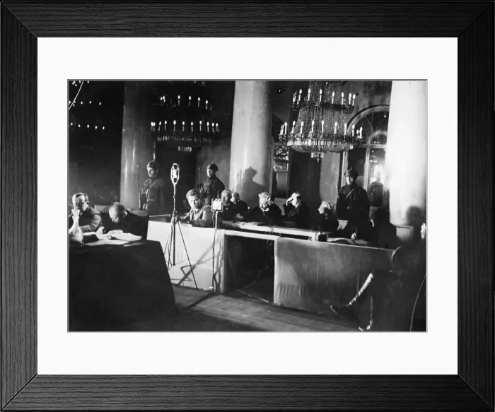 Framed Print : Eight Engineers During Trial in Moscow Framed Print : Eight Engineers During Trial in Moscow