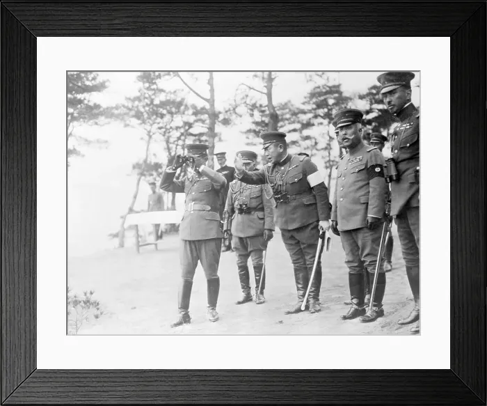 Framed Print : Hirohito Looking through Binoculars Framed Print : Hirohito Looking through Binoculars