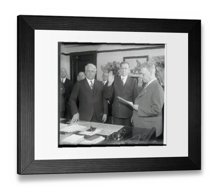 Framed Print : William N. Doak Receiving Title of Labor Secretary Framed Print : William N. Doak Receiving Title of Labor Secretary