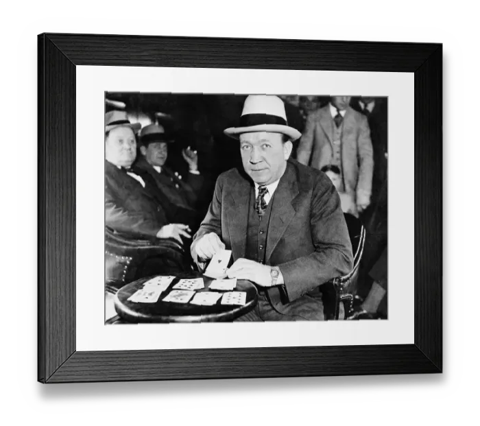 Framed Print : Knute Rockne Playing Cards in Waiting Area Framed Print : Knute Rockne Playing Cards in Waiting Area
