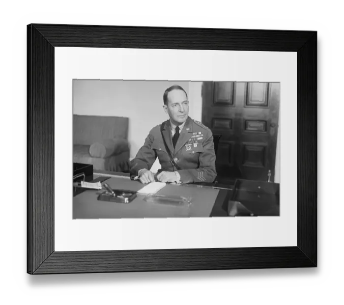 Framed Print : Douglas MacArthur at His Desk Framed Print : Douglas MacArthur at His Desk