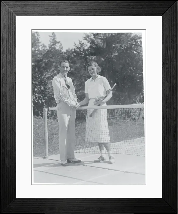 Framed Print : Edward Mellon Clasping Hands with His Wife Framed Print : Edward Mellon Clasping Hands with His Wife