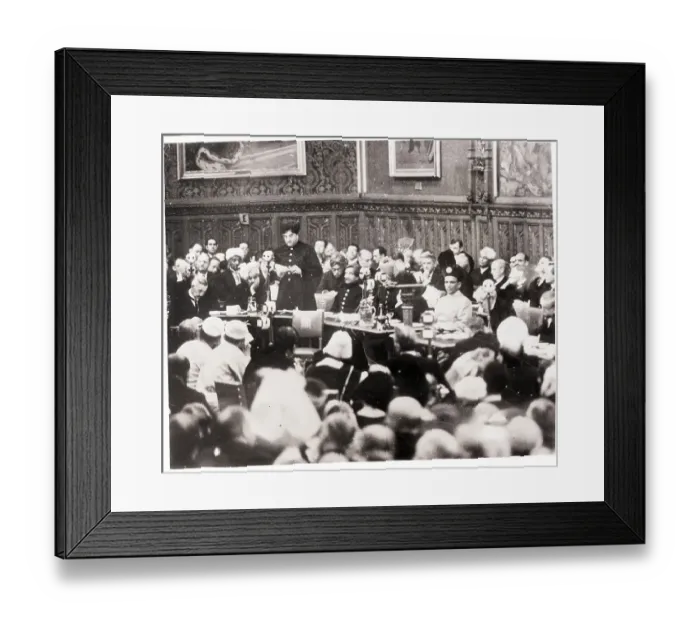Framed Print : Sir Hari Singh Addressing Conference Framed Print : Sir Hari Singh Addressing Conference