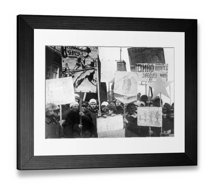 Framed Print : Russian Citizens Carrying Signs of Protests Framed Print : Russian Citizens Carrying Signs of Protests