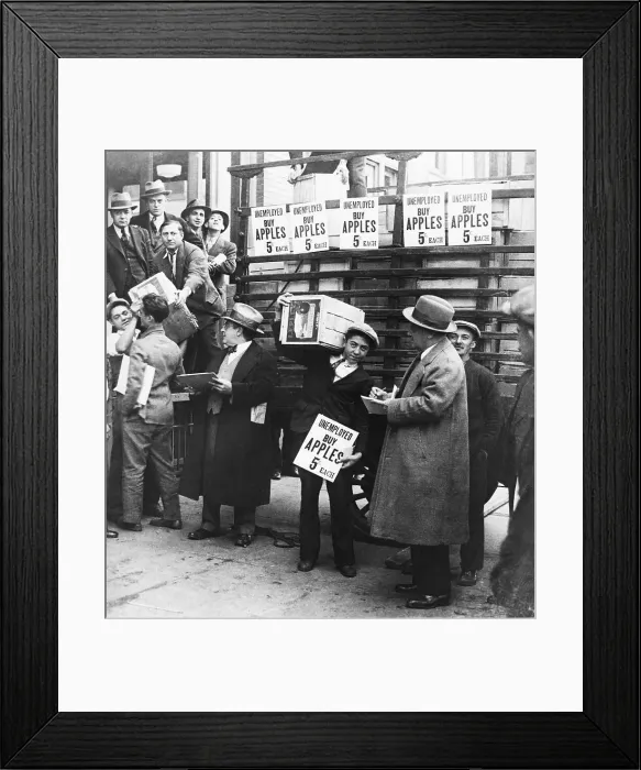Framed Print : Joseph Sicker with Apple Sellers on Street Framed Print : Joseph Sicker with Apple Sellers on Street