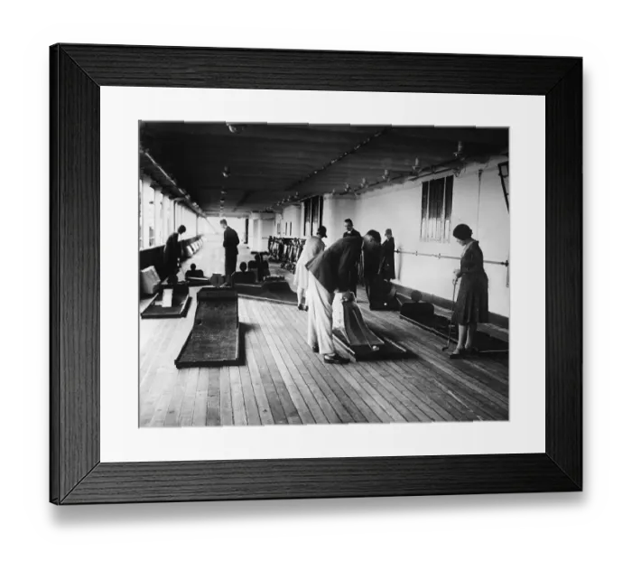 Framed Print : Golf Players Aboard Cruising Ship Framed Print : Golf Players Aboard Cruising Ship