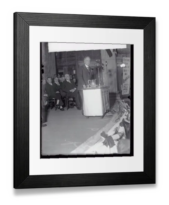 Framed Print : Dwight D. Morrow Making Speech