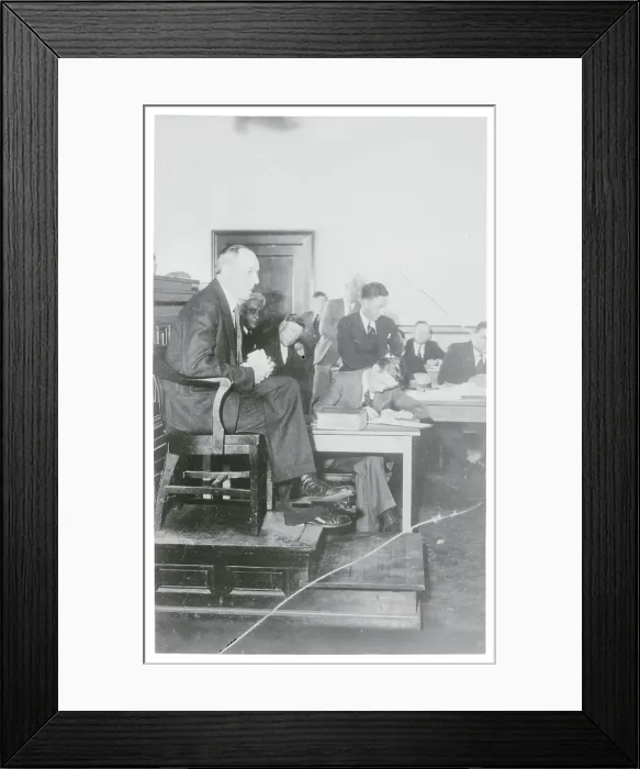 Framed Print : Attorney Chamlee on Witness Stand Framed Print : Attorney Chamlee on Witness Stand