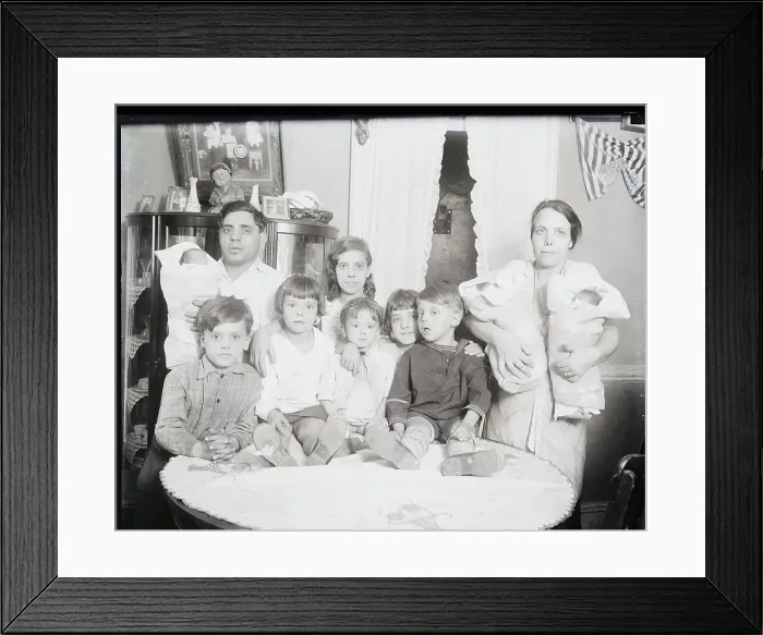 Framed Print : Large Family