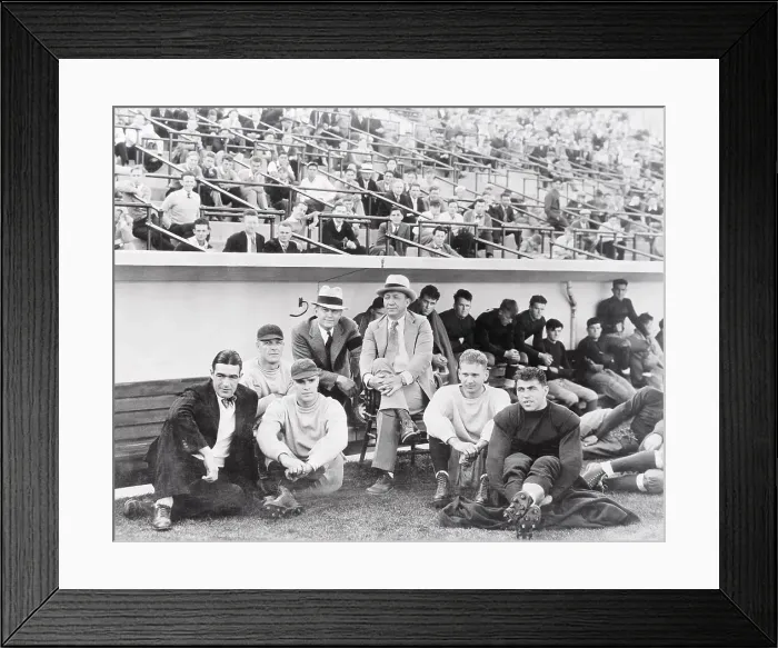 Framed Print : Knute Rockne and Tad Jones Sitting in Sideline Congregation Framed Print : Knute Rockne and Tad Jones Sitting in Sideline Congregation