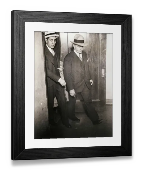 Framed Print : Detective Escorts Tony Accardo to Jail Framed Print : Detective Escorts Tony Accardo to Jail