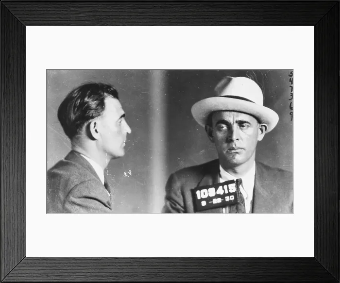 Framed Print : Jack Legs Diamond Wearing Number and Date