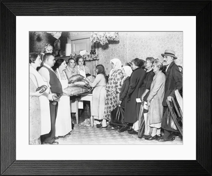 Framed Print : Jewish People Give Out Food