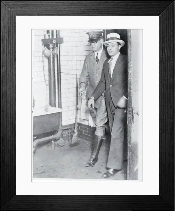 Framed Print : Police Officer Escorting Matthew Capone Framed Print : Police Officer Escorting Matthew Capone